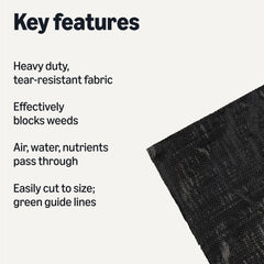 Basics Weed Barrier Landscape Fabric roll with cutting guide