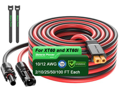 Bateria Power Solar to XT60 Extension Cable 50FT front view