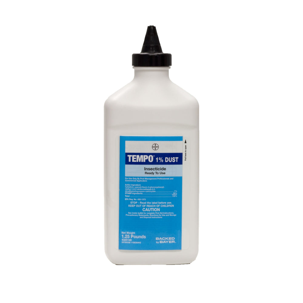 Bayer Tempo Dust 1.25 lbs packaging with dust applicator