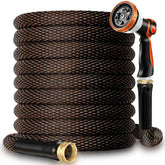 BazeSync 100FT garden hose in ST Orange, coiled