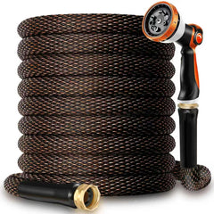 BazeSync 100FT garden hose in ST Orange, coiled