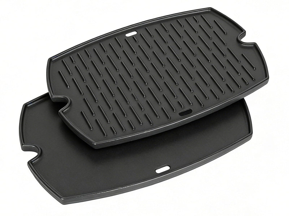 bbq777 Cast Iron Grill Griddle for Weber Q1200 front view