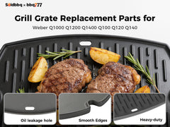 bbq777 Cast Iron Grill Griddle textured surface