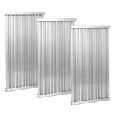 BBQration 3-Pack Grill Emitter stainless steel front view