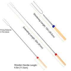 BBQStyle Marshmallow Roasting Sticks set of 5 in packaging