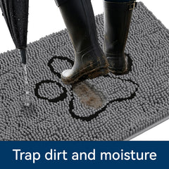 Bcoimo Chenille Doormat in indoor setting