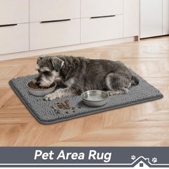 Bcoimo Dog Mat in an entryway with muddy paw prints