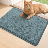 Bcoimo Super Absorbent Cat Door Mat in Airy Blue front view