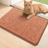Bcoimo Super Absorbent Cat Door Mat in peach colour front view