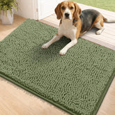 Bcoimo Super Absorbent Dog Door Mat in sage colour, front view