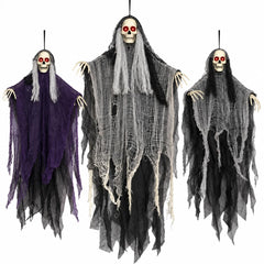 BDHN Halloween Decorations 53-inch ghost with glowing eyes front view