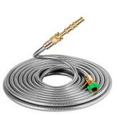 Beaulife 100 ft Stainless Steel Garden Hose with nozzle