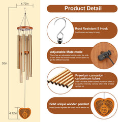 beboligh wind chimes heart-shaped wind catcher close-up