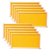 BeeCastle 10-Pack Beehive Frames with beeswax foundations, front view