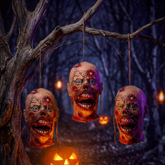 Beeveer severed zombie head prop front view with realistic details
