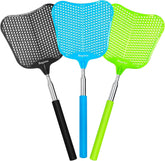 Begonia Telescopic Fly Swatter with extendable handle in black