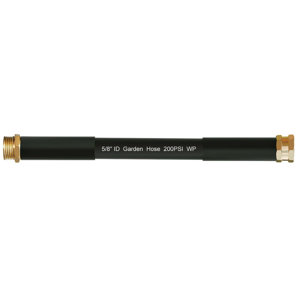 beitopamz Short Garden Hose 1ft black model with brass fittings