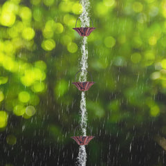 Bell pendant at the bottom of Qipade rain chain