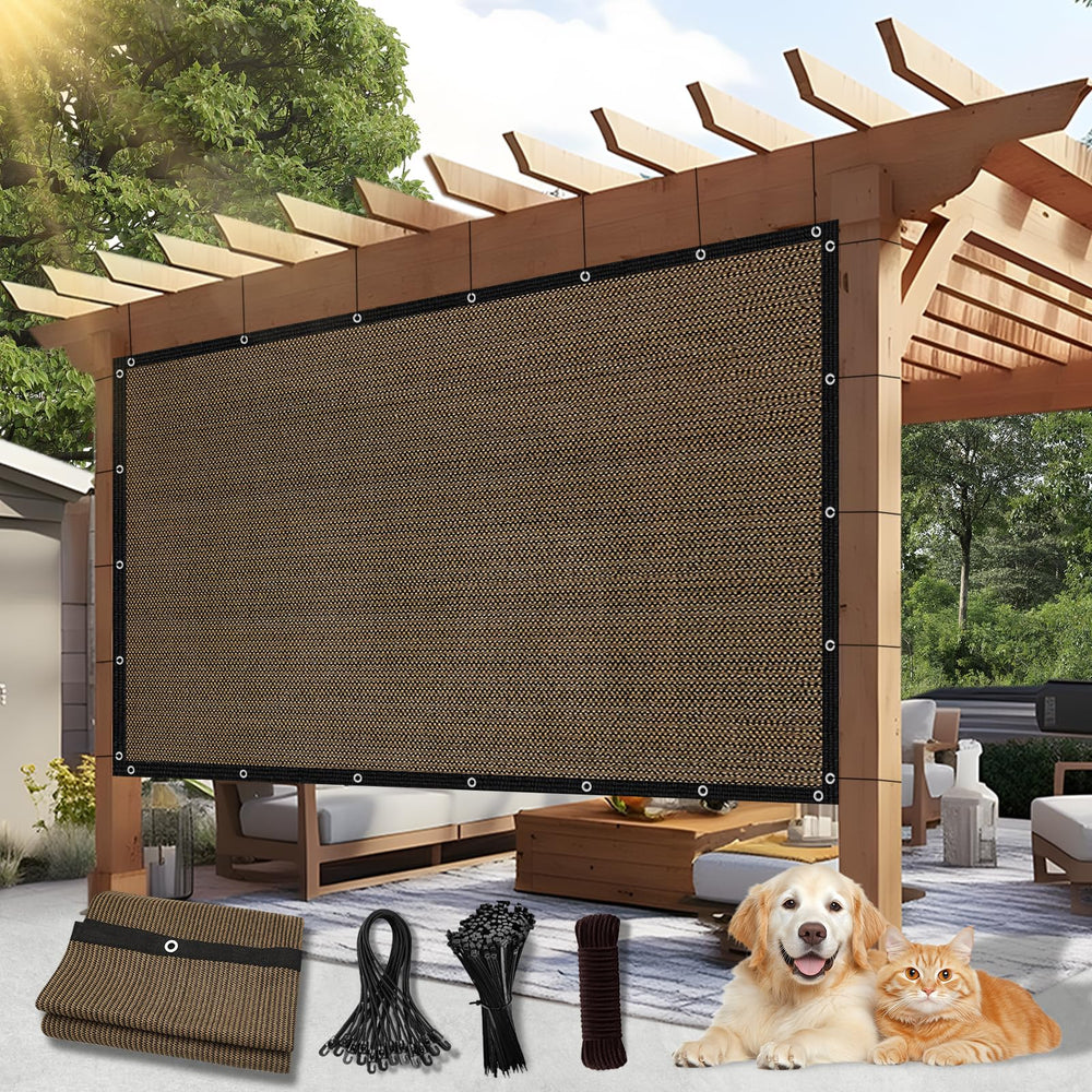 BELLE DURA 6'×8' Mocha Sun Shade Cloth front view
