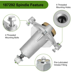 Belleone spindle assembly side view showing threaded holes