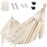 Bellzacasa Double Hammock beige model with tassels