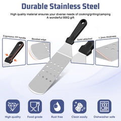 Bench scraper chopper included in HaSteeL griddle accessories