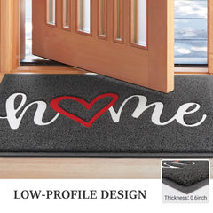 BeneathYourFeet Welcome Mat side view highlighting non-slip backing