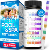 Benicci 7-in-1 Pool Testing Kit with 150 test strips front view