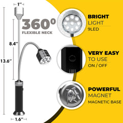 Benicci BBQ Grill Light with flexible gooseneck