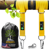 Benicci Tree Swing Straps 20 ft heavy-duty yellow straps with carabiners