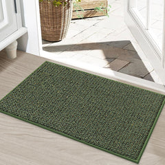 BEQHAUSE Dirt Trapper Door Mat 20" x 32" in green front view