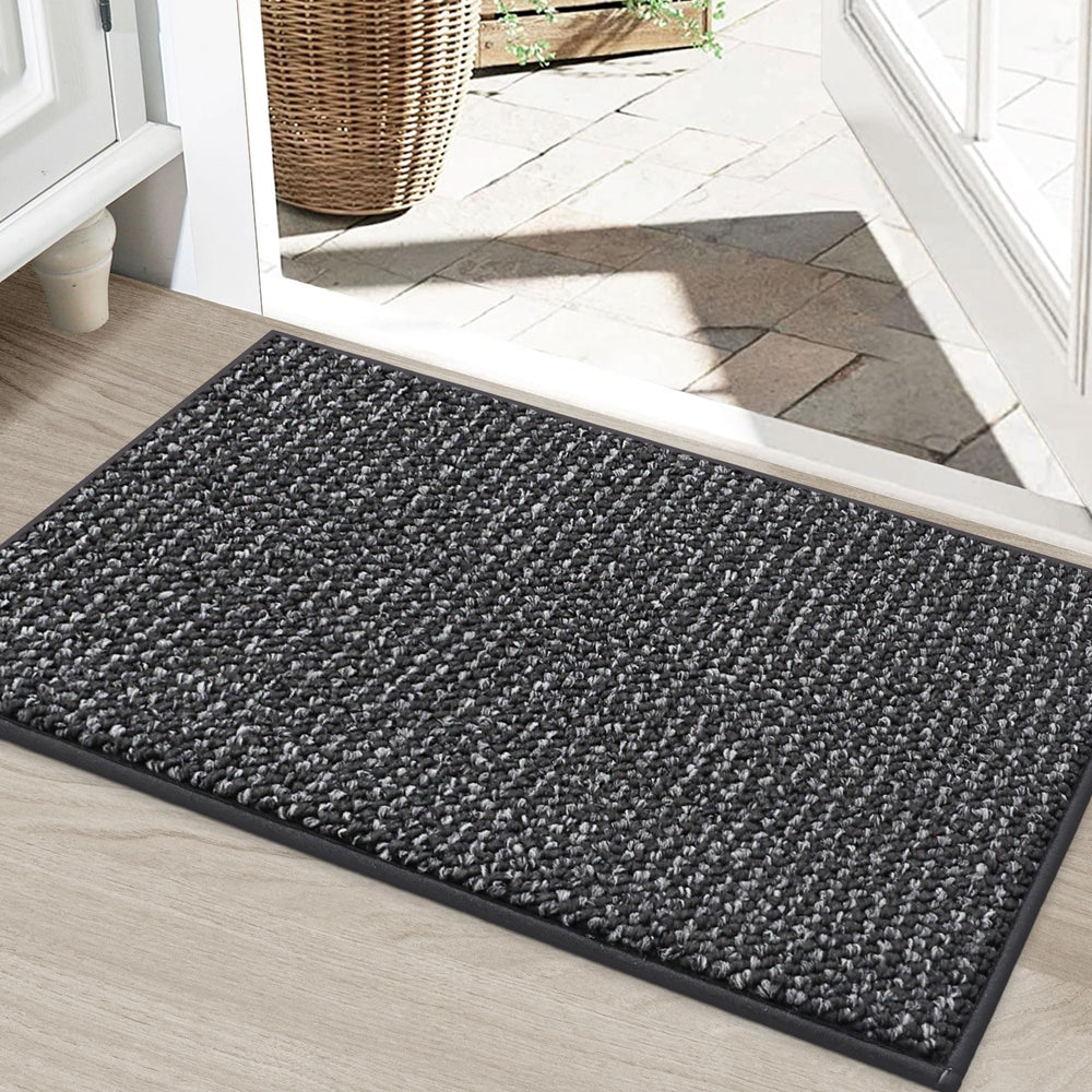BEQHAUSE Dirt Trapper Door Mat 24"x36" charcoal front view