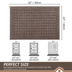 BEQHAUSE Dirt Trapper Door Mat 24x36 brown side view