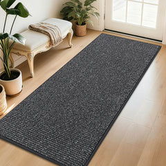 BEQHAUSE Dirt Trapper Door Mat 32x72 charcoal front view