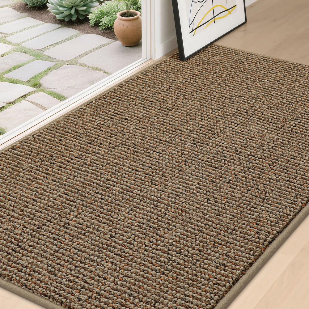 BEQHAUSE Dirt Trapper Door Mat 36" x 60" beige front view