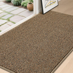 BEQHAUSE Dirt Trapper Door Mat 36" x 60" beige front view