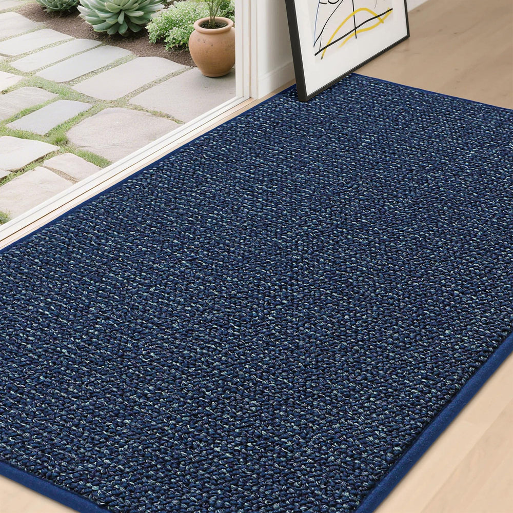BEQHAUSE Dirt Trapper Door Mat 36" x 60" blue front view