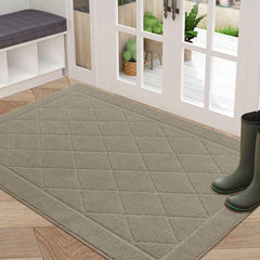 BEQHAUSE Dirt Trapper Door Mat beige front view