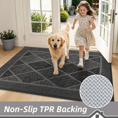 BEQHAUSE Dirt Trapper Door Mat in indoor entryway