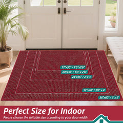 BEQHAUSE Dirt Trapper Door Mat red back view