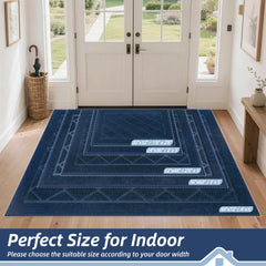 BEQHAUSE Dirt Trapper Door Mat showing non-slip backing