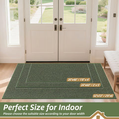 BEQHAUSE Dirt Trapper Door Mat showing non-slip backing