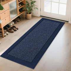 BEQHAUSE Indoor Door Mat 24" x 60" blue front view