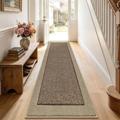 BEQHAUSE Indoor Door Mat 31" x 120" taupe front view