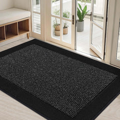 BEQHAUSE Indoor Door Mat 32" x 48" black front view