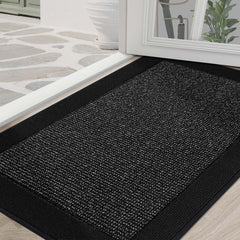BEQHAUSE Indoor Door Mat 36 x 60 black front view
