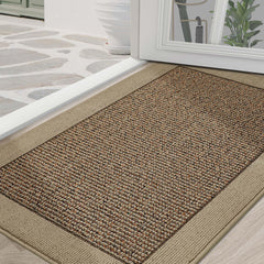 BEQHAUSE Indoor Door Mat 36" x 60" taupe front view