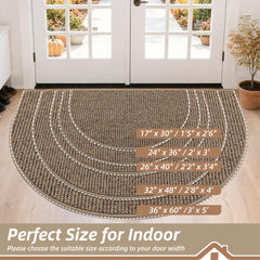 BEQHAUSE semicircle door mat placed at an entryway