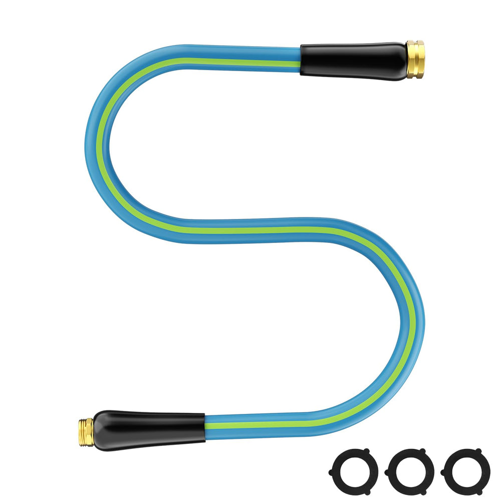 Besiter 5FT garden hose front view with solid brass fittings
