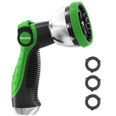 Besiter Garden Hose Nozzle front view, green with ergonomic grip